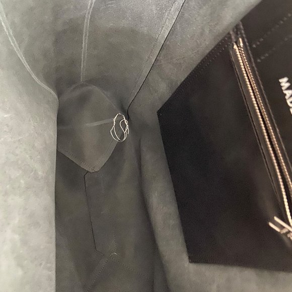 NEW Acne Studios black Baker large patent leather tote w/ strap - Picture 8 of 9